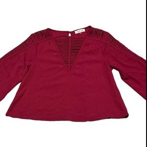 Sugar Lips Maroon Ladies Burgundy Color Top Size Small EUC
